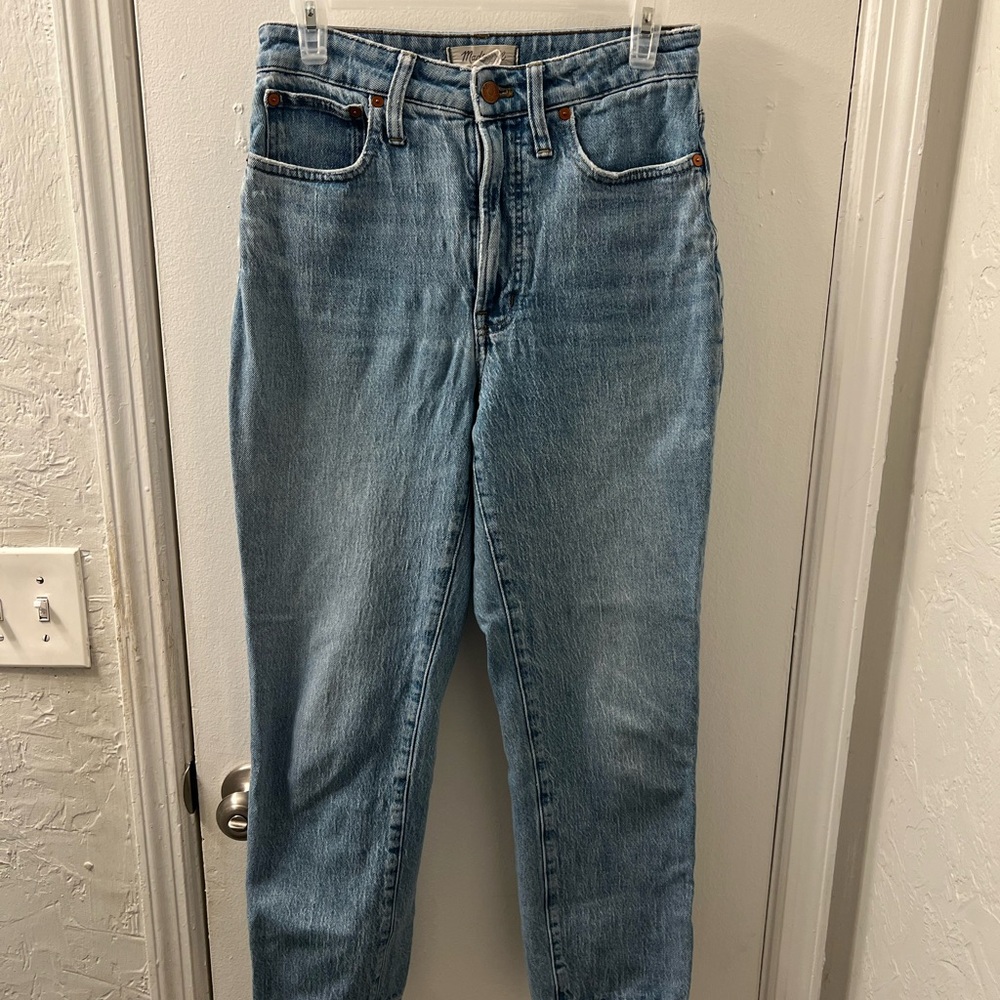 Madewell The Curvy Perfect Vintage Jean Light Denim High Rise Crop Jeans Size 27